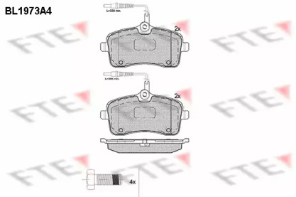 Комплект тормозных колодок FTE BL1973A4