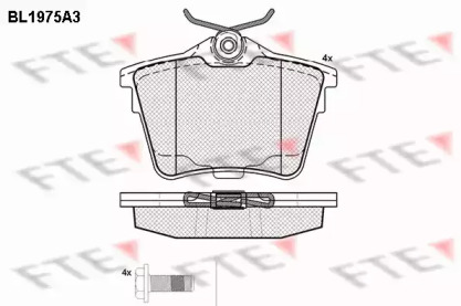 Комплект тормозных колодок FTE BL1975A3