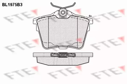 Комплект тормозных колодок FTE BL1975B3