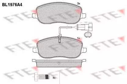 Комплект тормозных колодок FTE BL1976A4