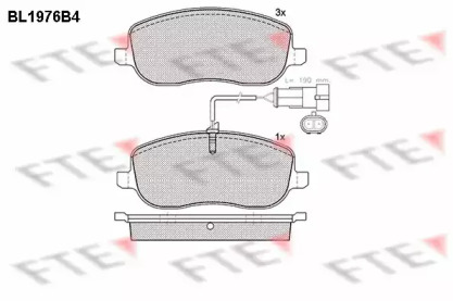 Комплект тормозных колодок FTE BL1976B4