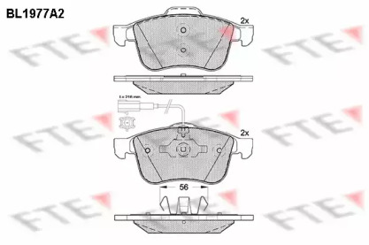 Комплект тормозных колодок FTE BL1977A2