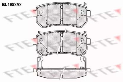 Комплект тормозных колодок FTE BL1982A2