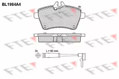 Комплект тормозных колодок FTE BL1984A4