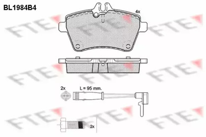 Комплект тормозных колодок FTE BL1984B4