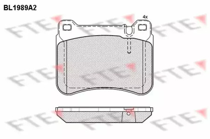 Комплект тормозных колодок FTE BL1989A2