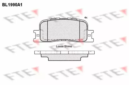 Комплект тормозных колодок FTE BL1990A1