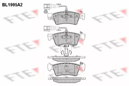 Комплект тормозных колодок FTE BL1995A2