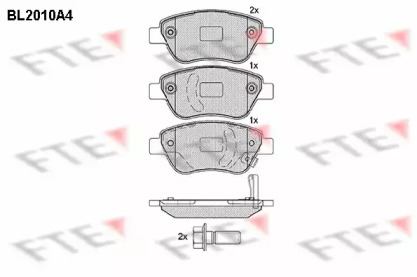 Комплект тормозных колодок FTE BL2010A4