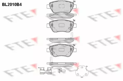 Комплект тормозных колодок FTE BL2010B4