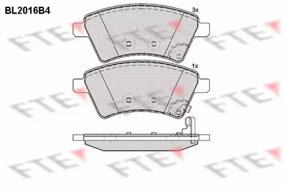 Комплект тормозных колодок FTE BL2016B4