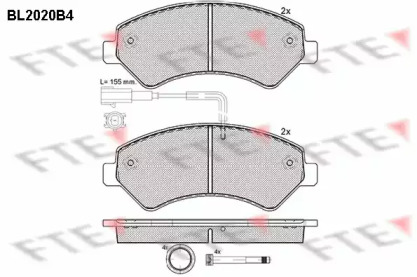 Комплект тормозных колодок FTE BL2020B4