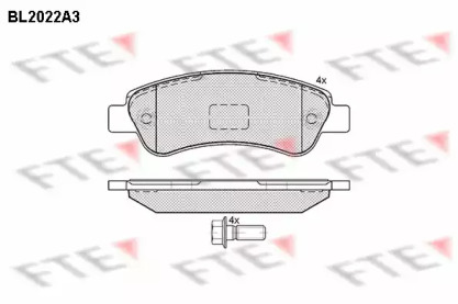 Комплект тормозных колодок FTE BL2022A3