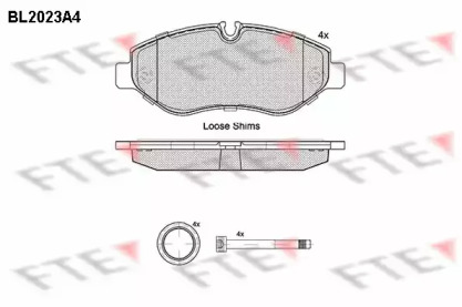 Комплект тормозных колодок FTE BL2023A4