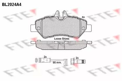 Комплект тормозных колодок FTE BL2024A4