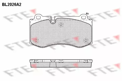 Комплект тормозных колодок FTE BL2026A2