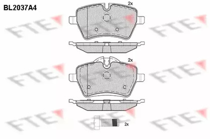 Комплект тормозных колодок FTE BL2037A4