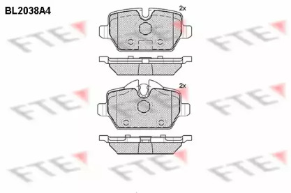 Комплект тормозных колодок FTE BL2038A4