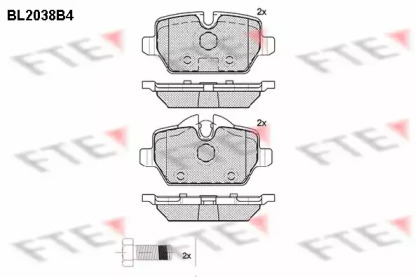 Комплект тормозных колодок FTE BL2038B4