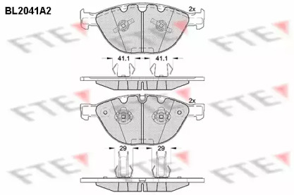 Комплект тормозных колодок FTE BL2041A2