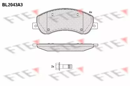 Комплект тормозных колодок FTE BL2043A3