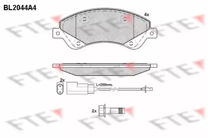 Комплект тормозных колодок FTE BL2044A4