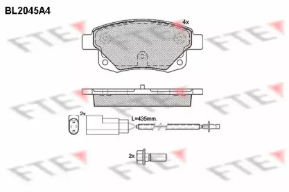 Комплект тормозных колодок FTE BL2045A4