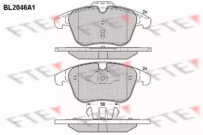Комплект тормозных колодок FTE BL2046A1