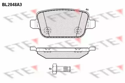 Комплект тормозных колодок FTE BL2048A3