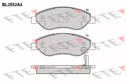 Комплект тормозных колодок FTE BL2052A4