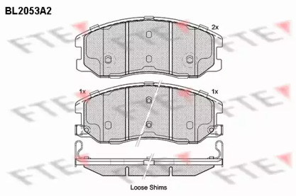 Комплект тормозных колодок FTE BL2053A2