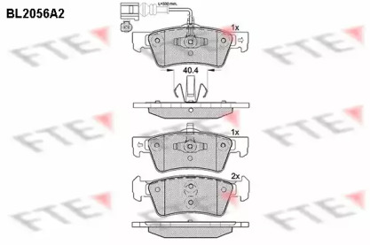 Комплект тормозных колодок FTE BL2056A2