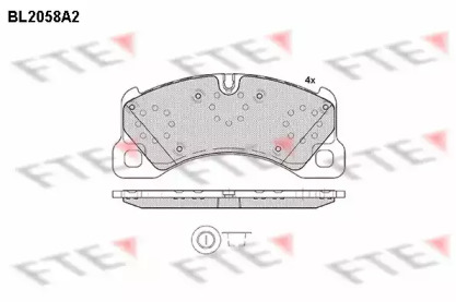 Комплект тормозных колодок FTE BL2058A2