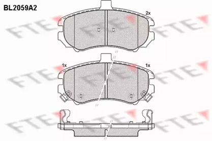 Комплект тормозных колодок FTE BL2059A2