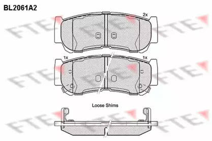 Комплект тормозных колодок FTE BL2061A2