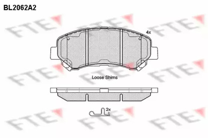 Комплект тормозных колодок FTE BL2062A2