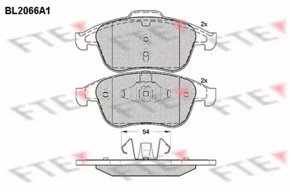 Комплект тормозных колодок FTE BL2066A1