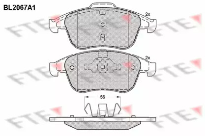 Комплект тормозных колодок FTE BL2067A1