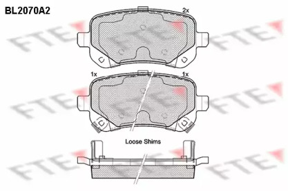 Комплект тормозных колодок FTE BL2070A2