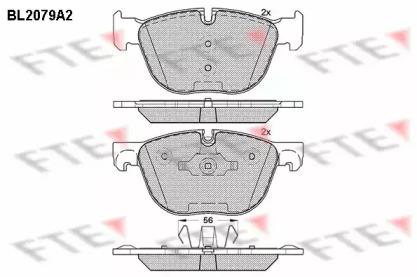 Комплект тормозных колодок FTE BL2079A2