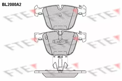 Комплект тормозных колодок FTE BL2080A2