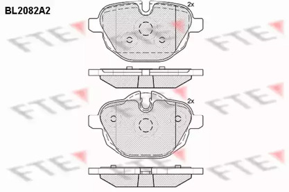 Комплект тормозных колодок FTE BL2082A2