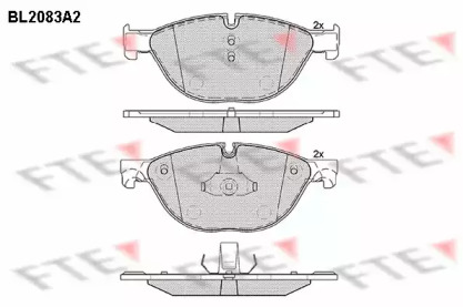 Комплект тормозных колодок FTE BL2083A2