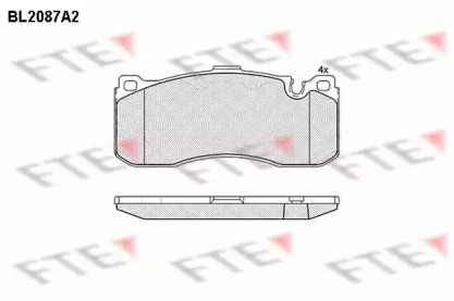 Комплект тормозных колодок FTE BL2087A2