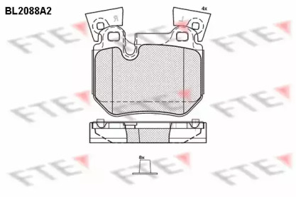 Комплект тормозных колодок FTE BL2088A2