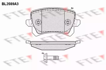 Комплект тормозных колодок FTE BL2089A3