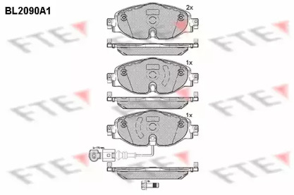 Комплект тормозных колодок FTE BL2090A1