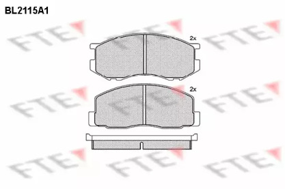 Комплект тормозных колодок FTE BL2115A1