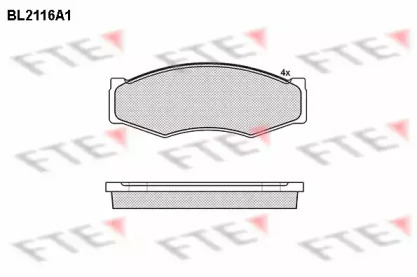 Комплект тормозных колодок FTE BL2116A1