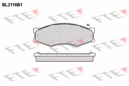 Комплект тормозных колодок FTE BL2116B1